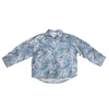 New Spring Korean children's clothing for kids and boys, blue tie-dyed washed cotton loose long-sleeved shirt jacket Item Picture